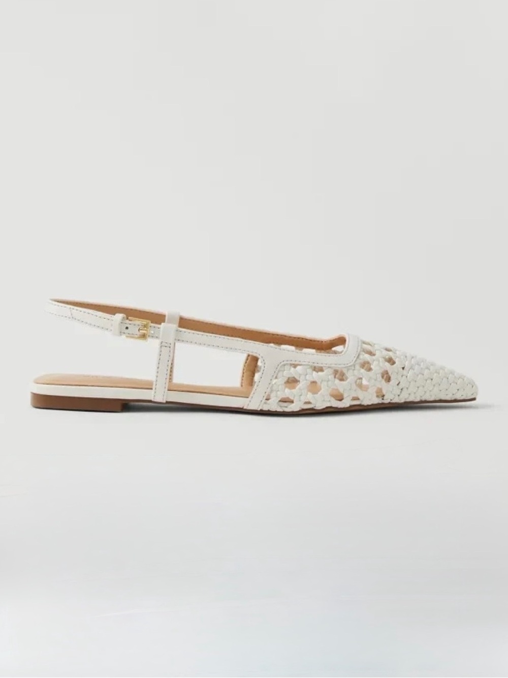 NWT Ann Taylor Woven Slingback Flat